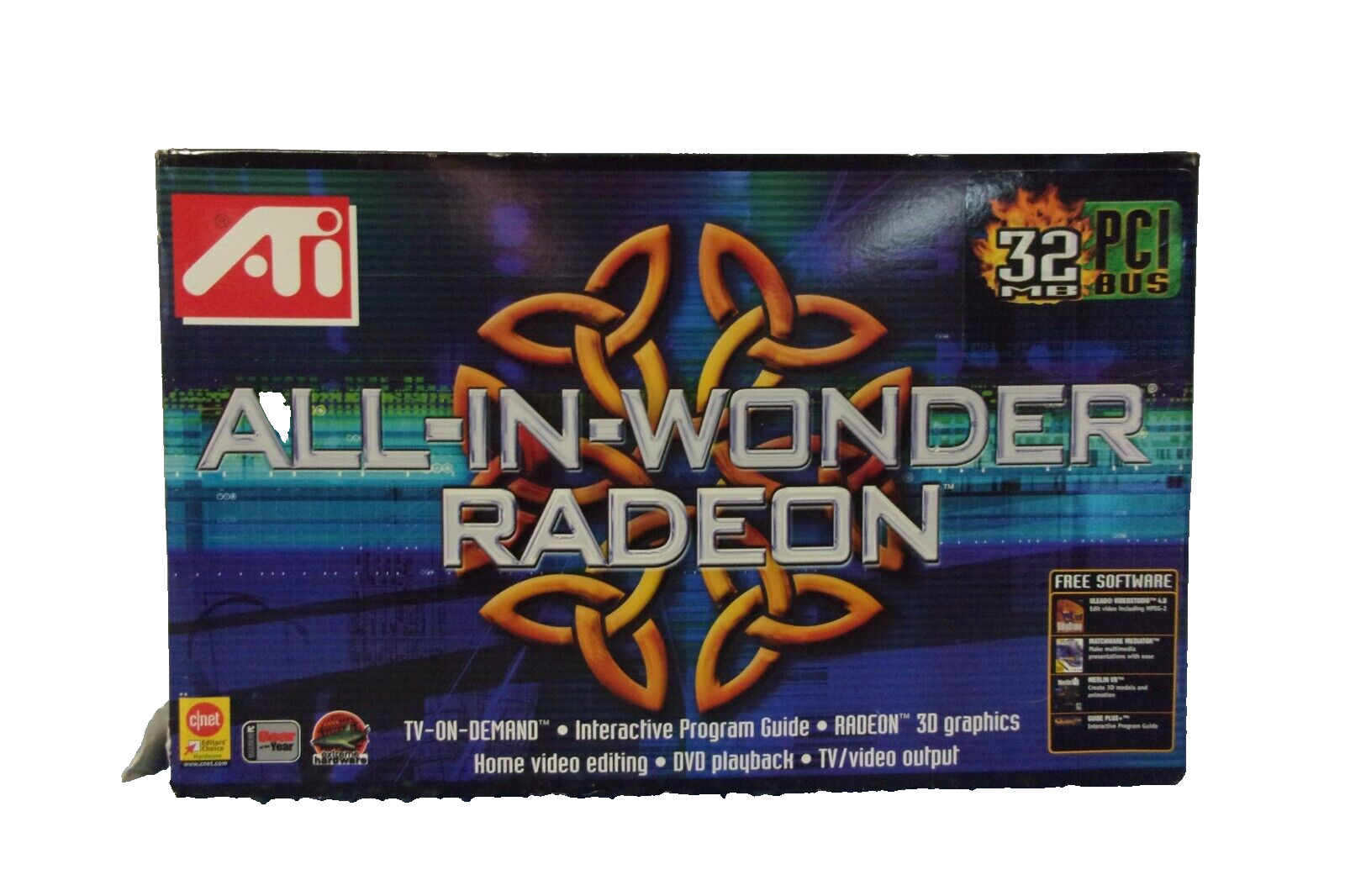 ATI All-in-Wonder Radeon AGP 4x/2x DVI 32MB DDR memory vintage video card