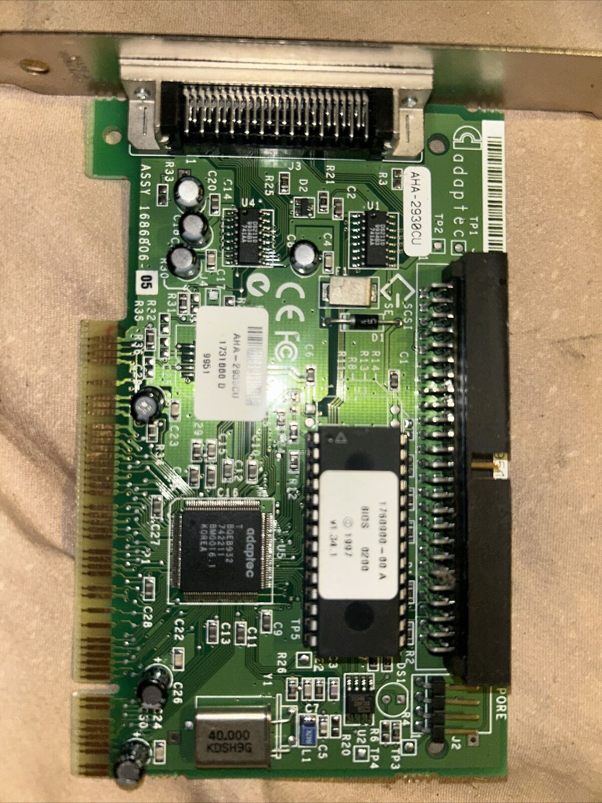 Adaptec AHA-2910C PCI Fast SCSI Controller Card 1686807-00
