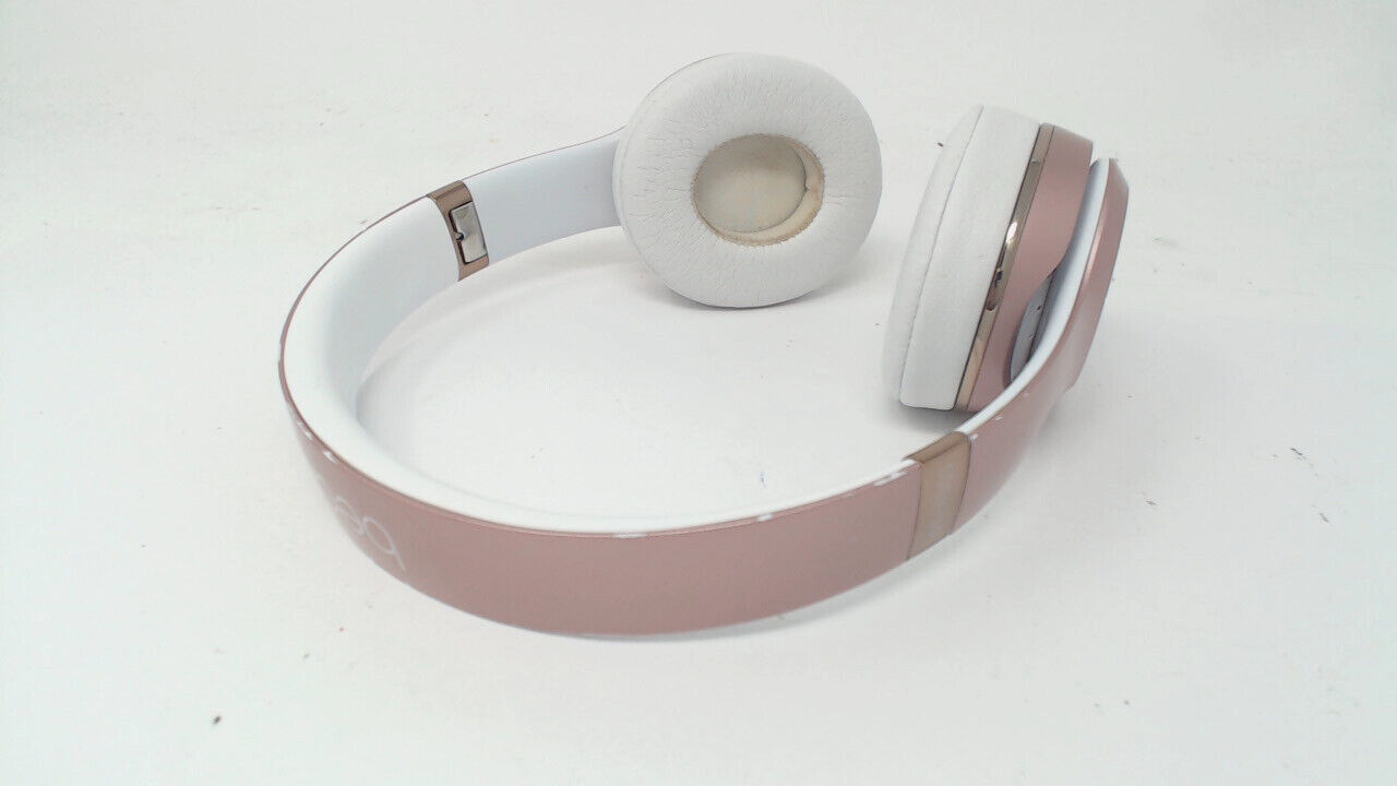 Beats Solo 3 Wireless A1796 Headphones Rose Gold NICKED EDGES/STAINED PADS