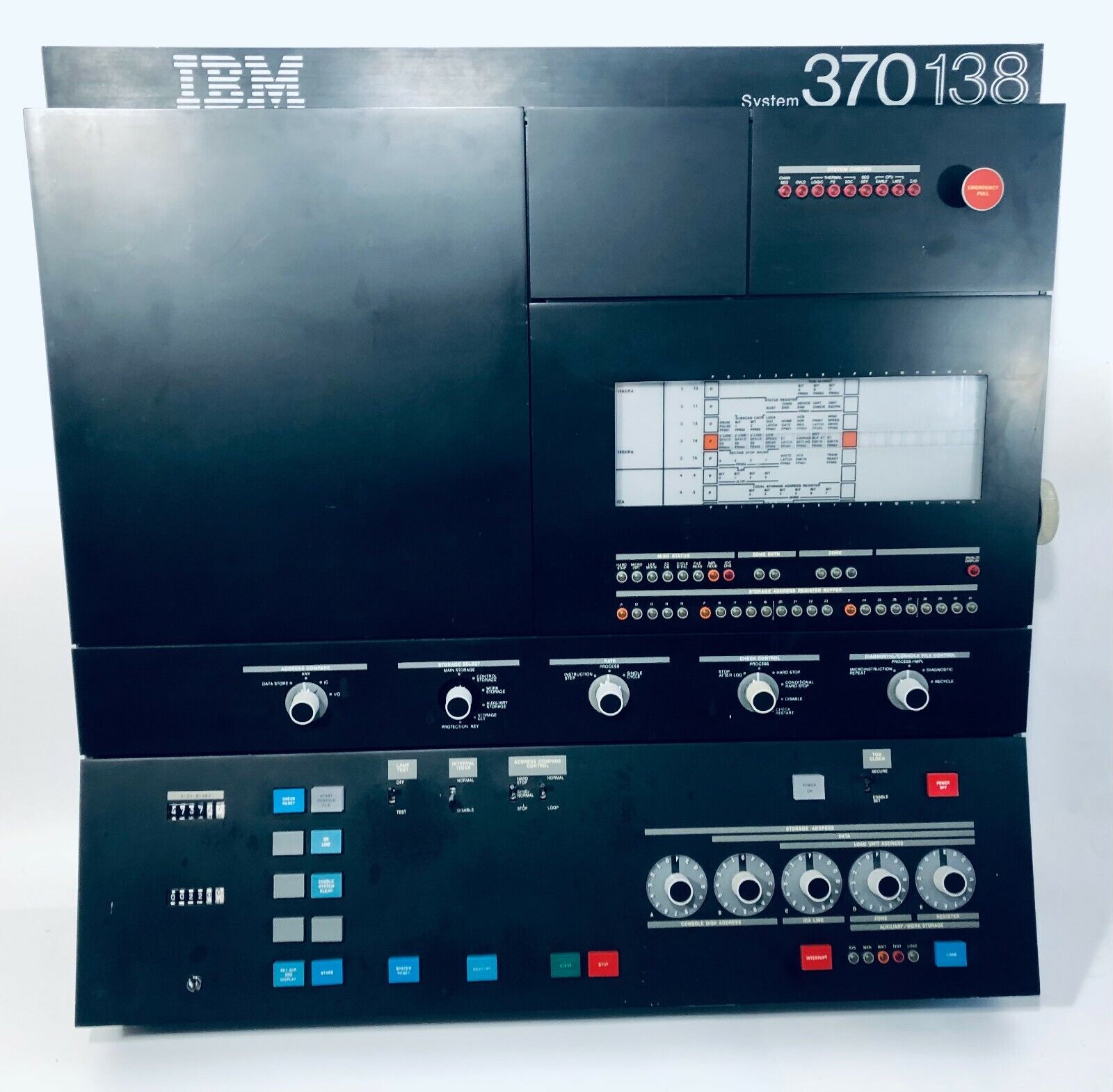 IBM System 370 Model 138 Mainframe CPU Operator Control Panel System Rare