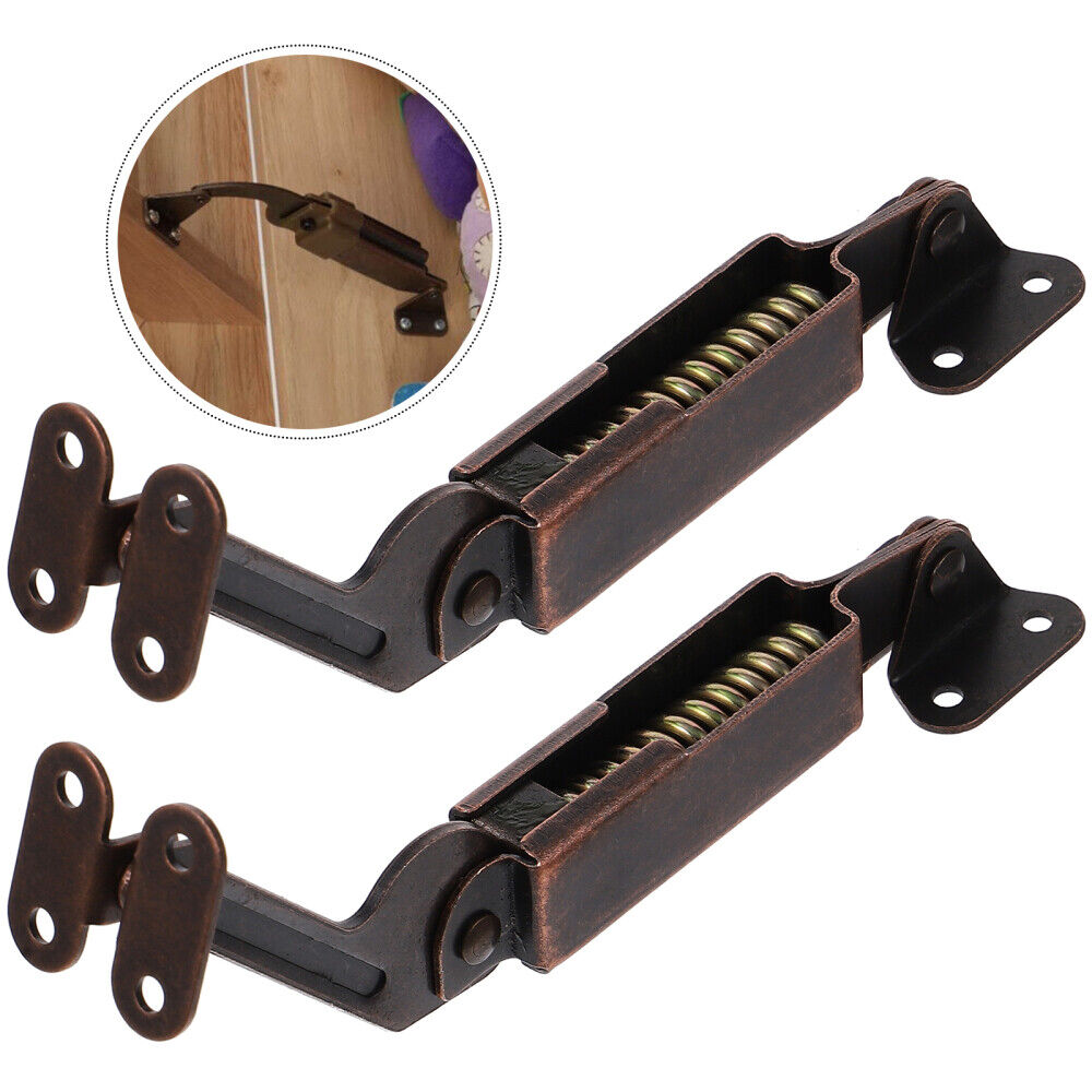 2 Pcs Close Hinge Lid Support Stay Hinges Spring Door