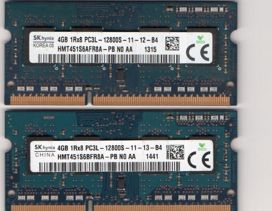 New 8GB (2x 4GB Kit) Dell Latitude E6420 E6430 E6430u E6440 E6530 DDR3L Memory 