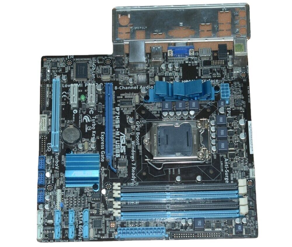ASUS P7H55-M/USB3 Socket LGA1156 DDR3 Motherboard+I/O baffle
