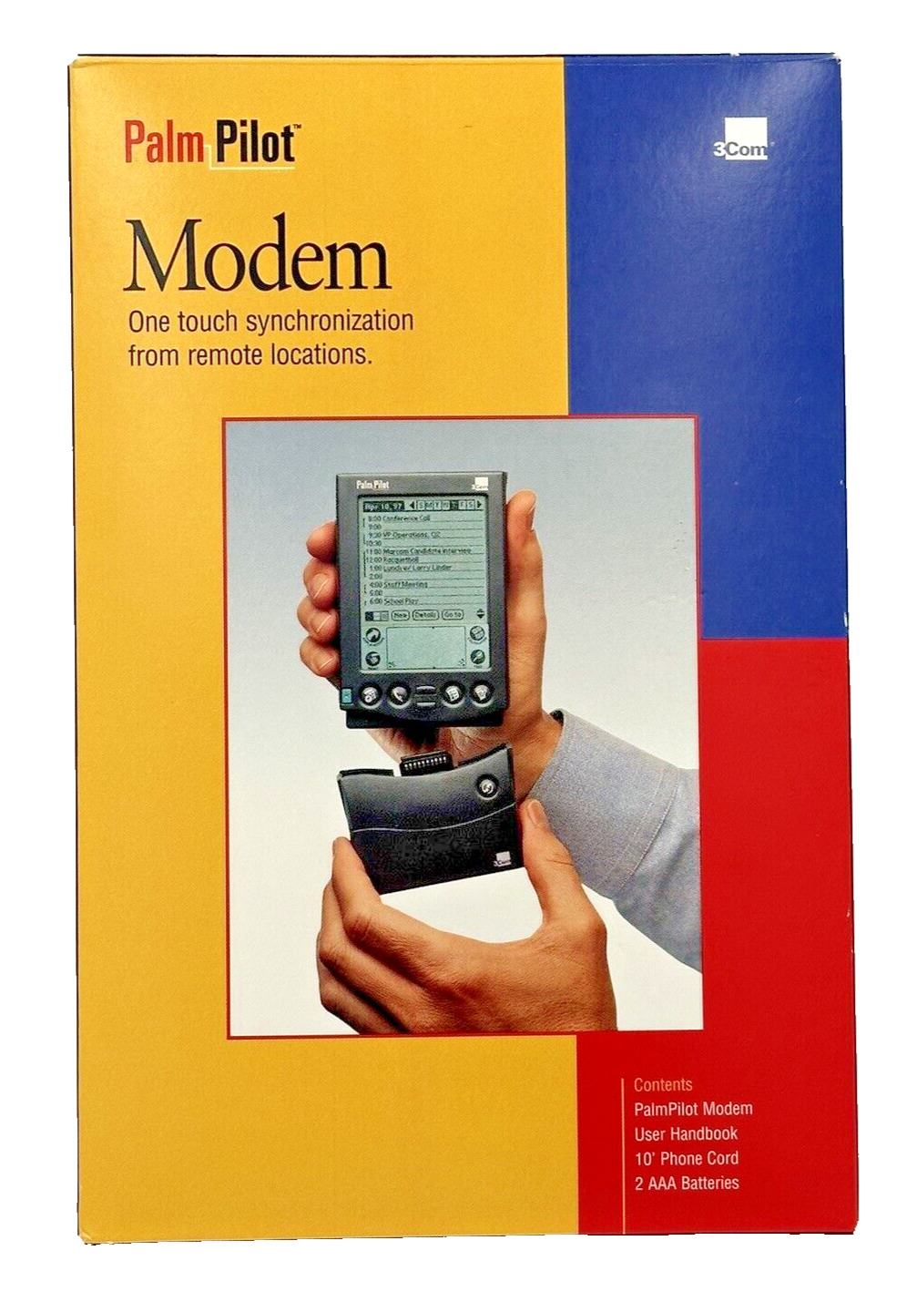 3Com PalmPilot Modem One Touch Synchronization (10201U) 14.4 Kbps NEW Vtg 1997