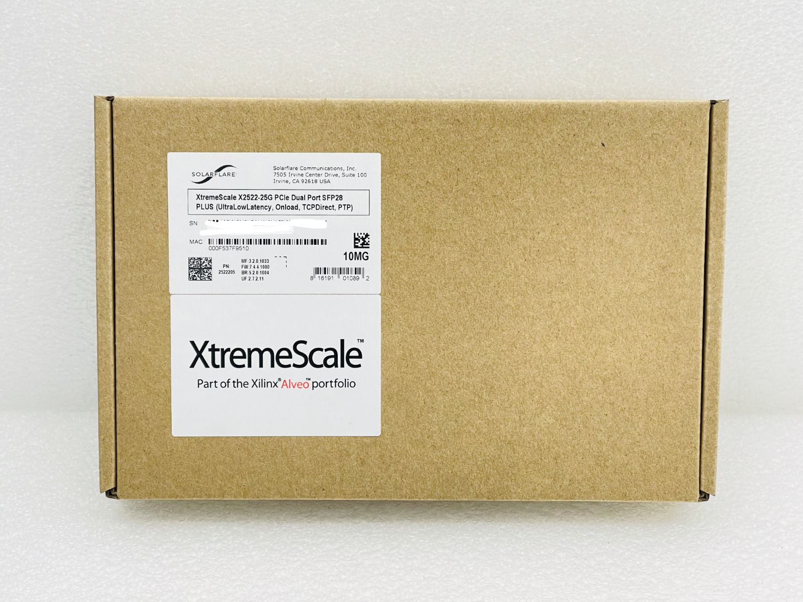 NEW Solarflare Xtremescale X2522-25G-PLUS 2-Port 25GbE SFP28 PCIe Ethernet Card