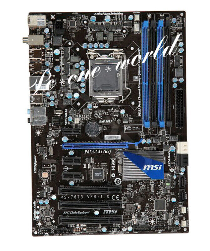 MSI P67A-C43(B3) Motherboard Intel P67 Socket LGA 1155 DDR3 DIMM USB3.0 ATX 32GB