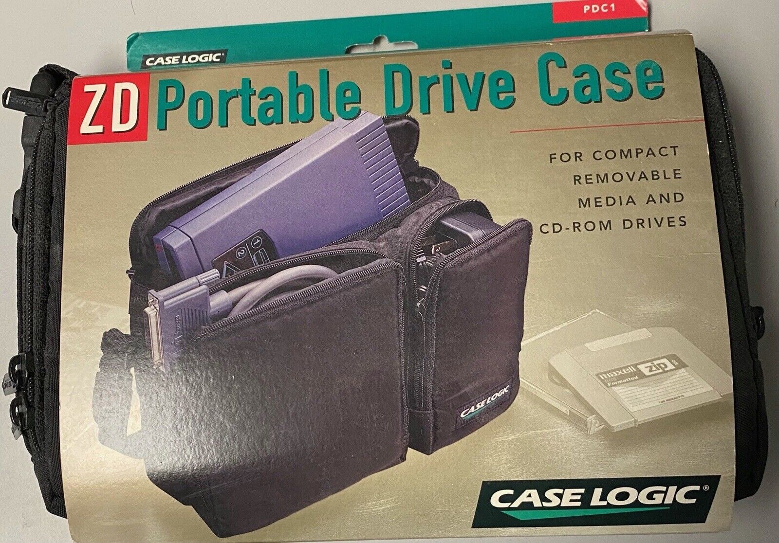 Case Logic ZD Portable Drive Case PDC1 Hard Drive - Black for CD-ROM drive Media