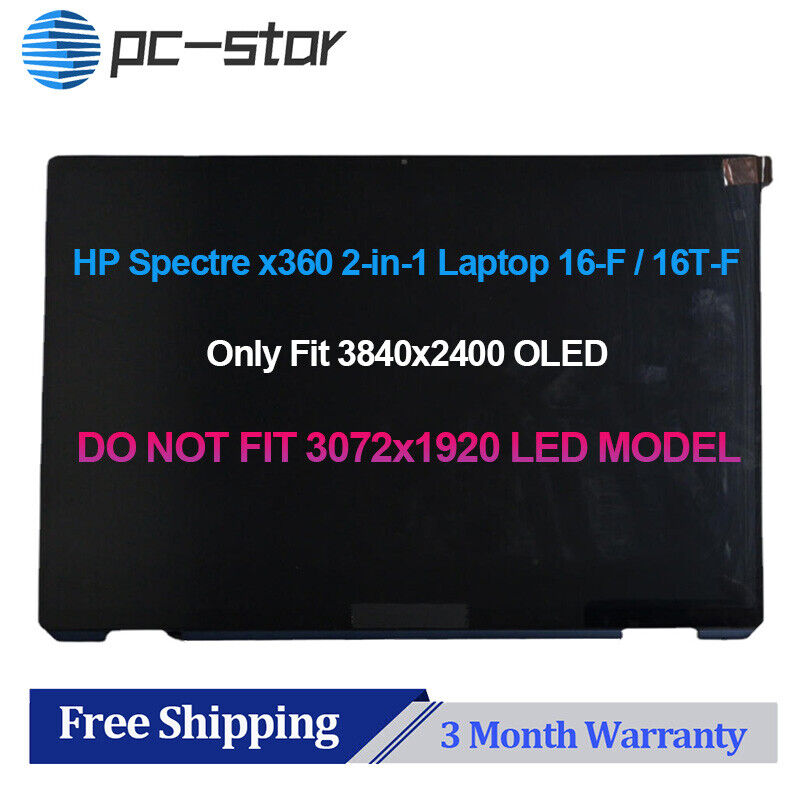 New HP Spectre X360 Laptop 16T-F000 LCD touch screen/BLUE Bezel OLED M83491-001