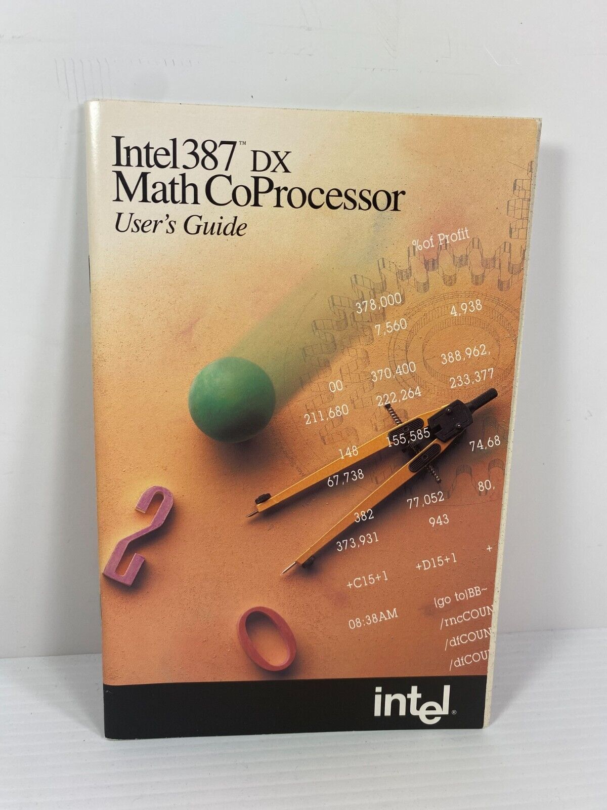 intel C80387DX Math Coprocessor Users Guide Install instructions 386 DOS Vintage