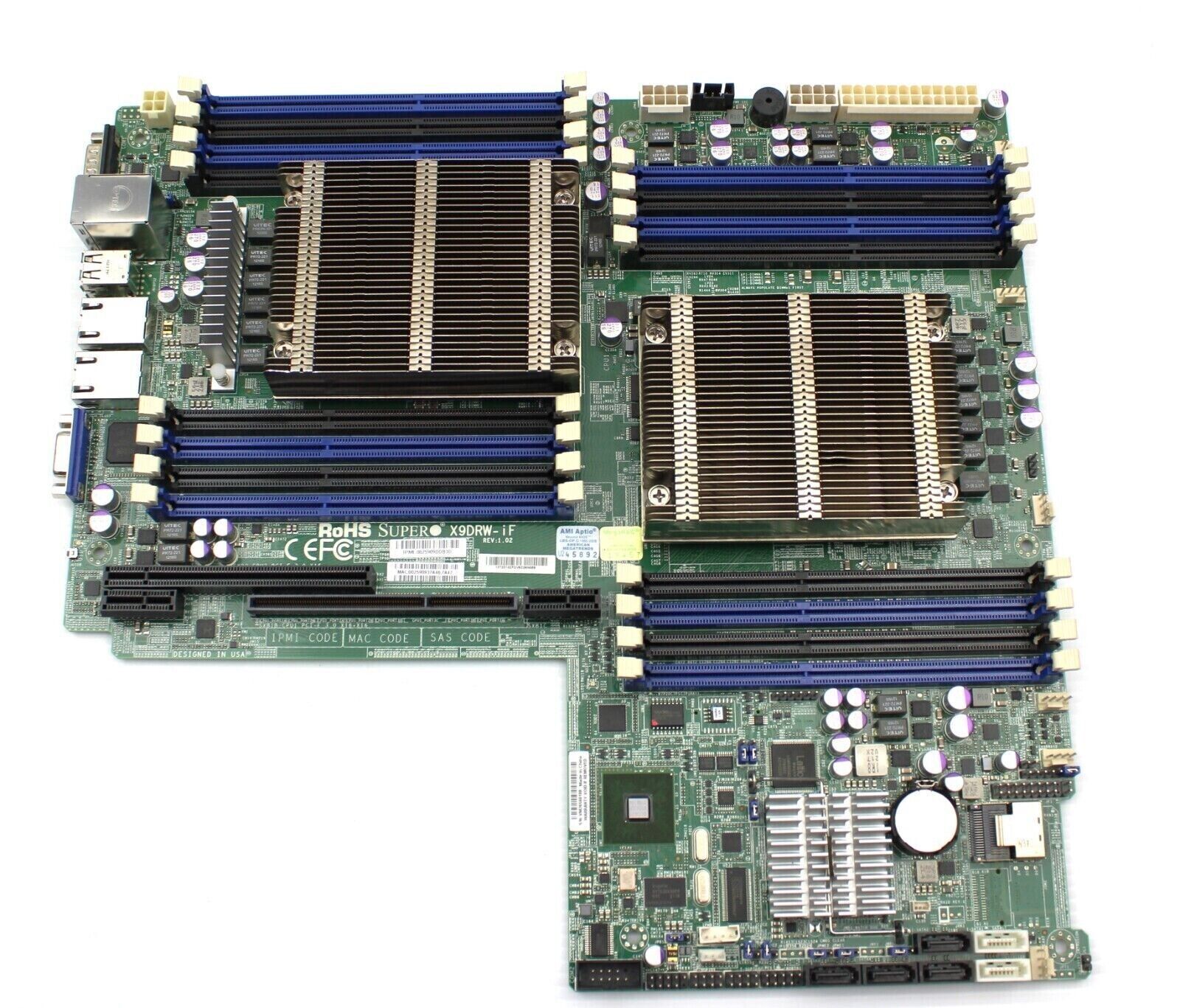 Supermicro X9DRW-IF Dual Socket LGA2011 DDR3 Motherboard+2 E5-2637V2