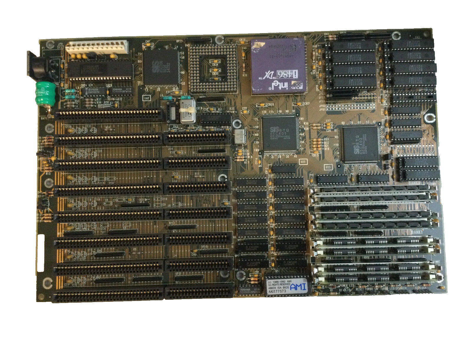 UNTESTED - Vintage 486 Motherboard with Intel 486DX-33 CPU Processor i486