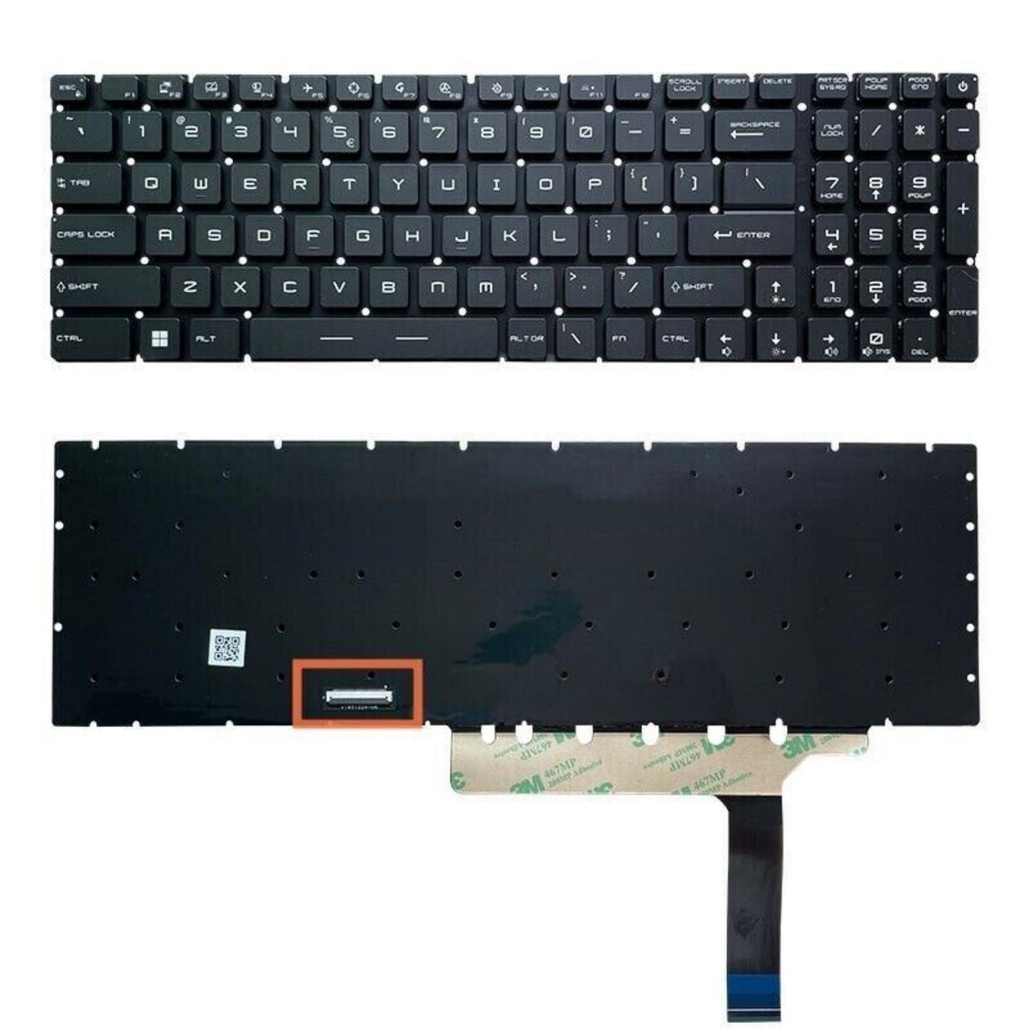 For MSI GE76 GP7610UE 11UE Palmrest Upper Case Keyboard Full Colorful Backlit US