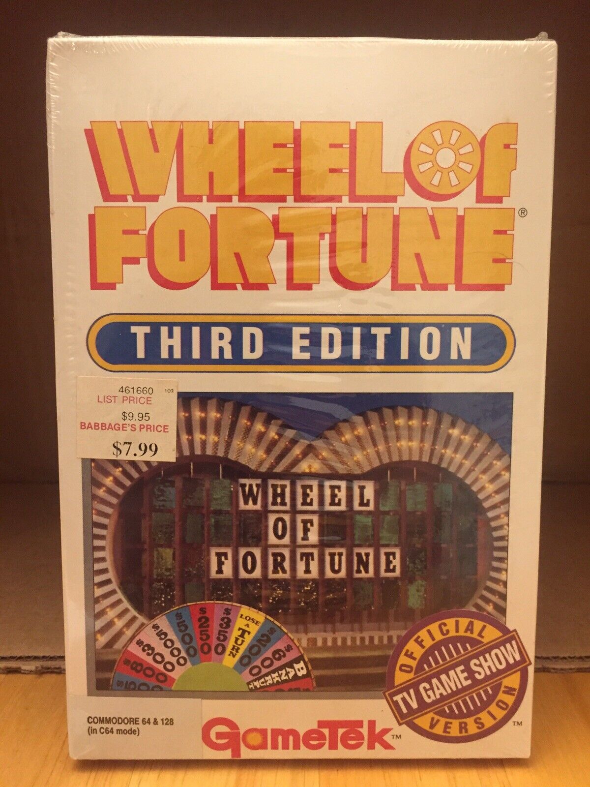 Commodore 64 & 128 Wheel Of Fortune GameTek 3rd Edition Sealed Unopened Rare