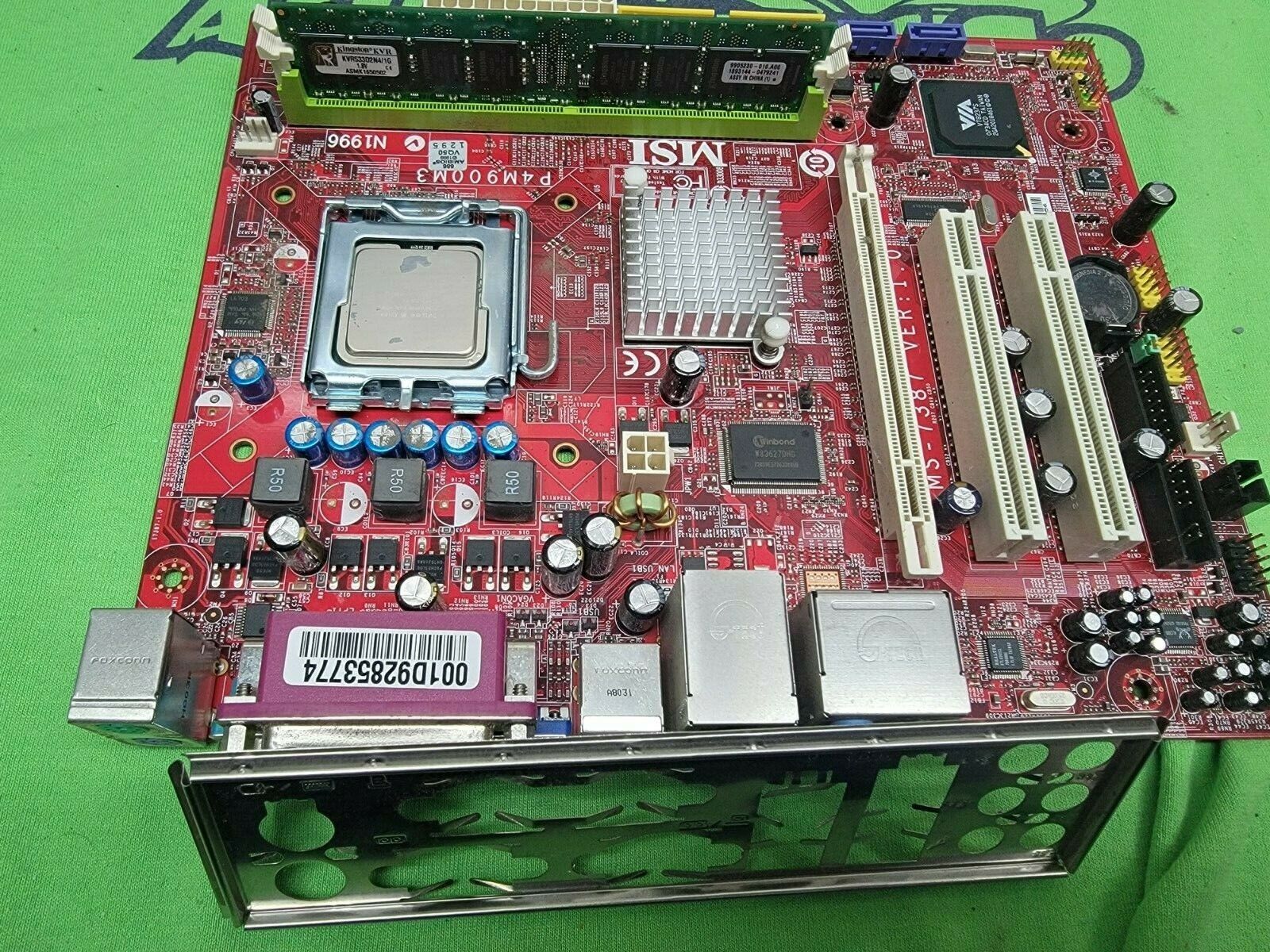 MSI P4M900M3, MS-7387,VER 1.0  Pentium Dual Core, 2.00Ghz, 1GB DDR2, I/O Shield