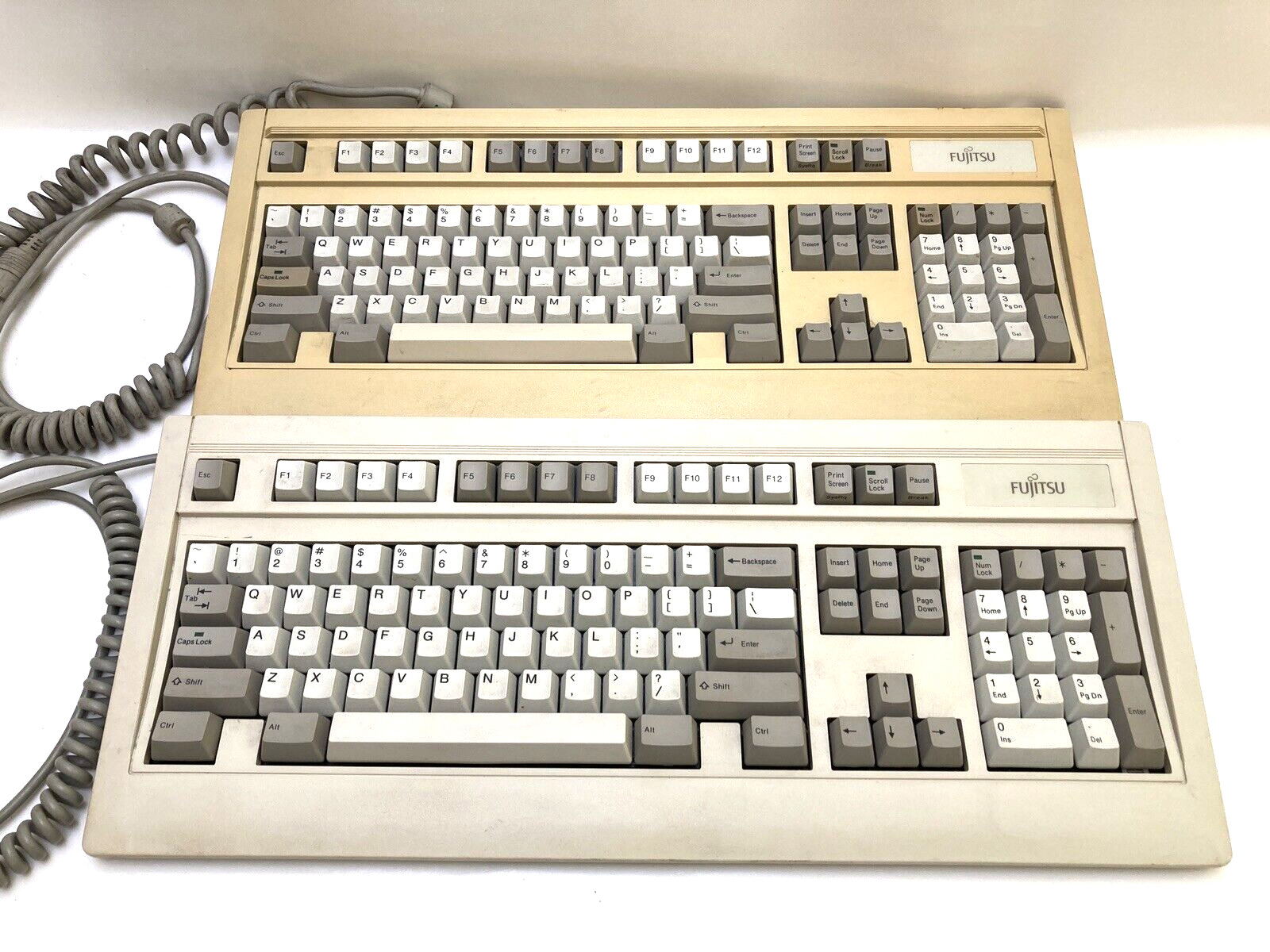 *LOT OF 2* Vintage Fujitsu Computer Keyboard 5-Pin DIN Connector FKB4700