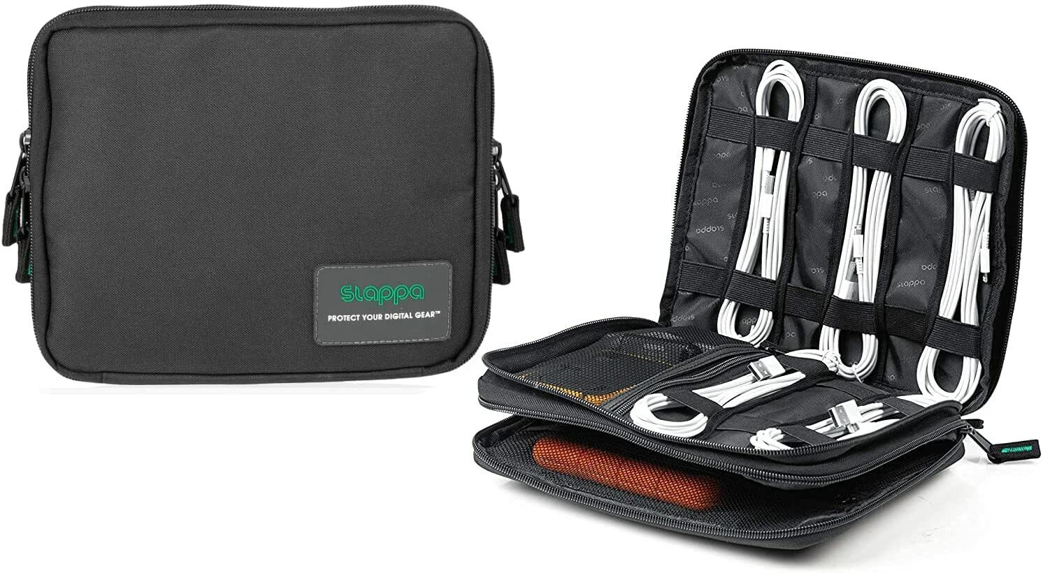 Slappa Travel Organizer for Electronic Devices, Charging Cables & Flash Storage