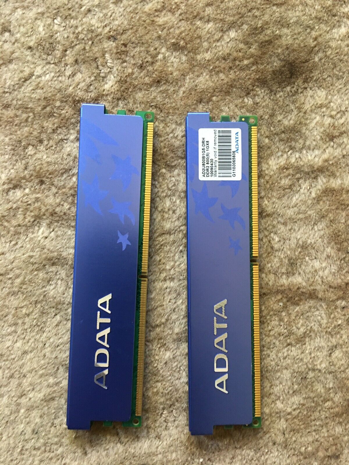 TWO STICKS ADATA AData DDR2 800 5 1Gx8 AD2U800B1G5-DRH 10090430