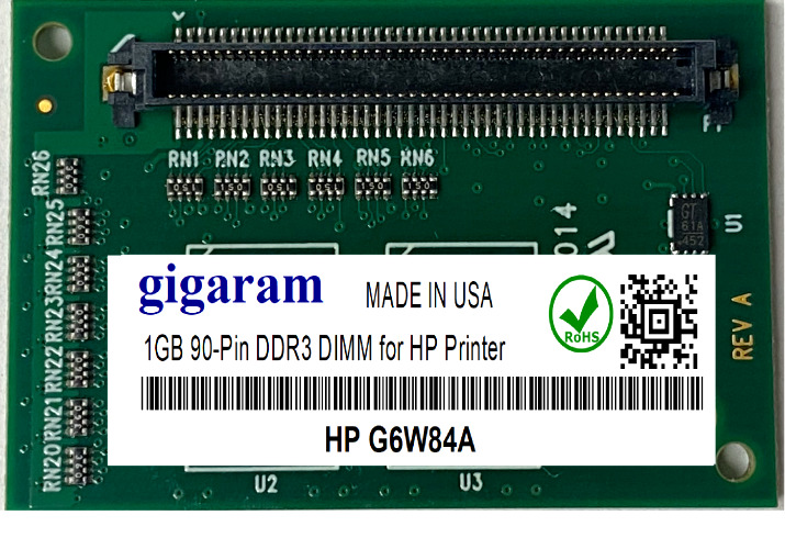 Gigaram HP G6W84A - 1GB DDR3 90Pin for M604DN M604N M553DN M553N M553X Memory