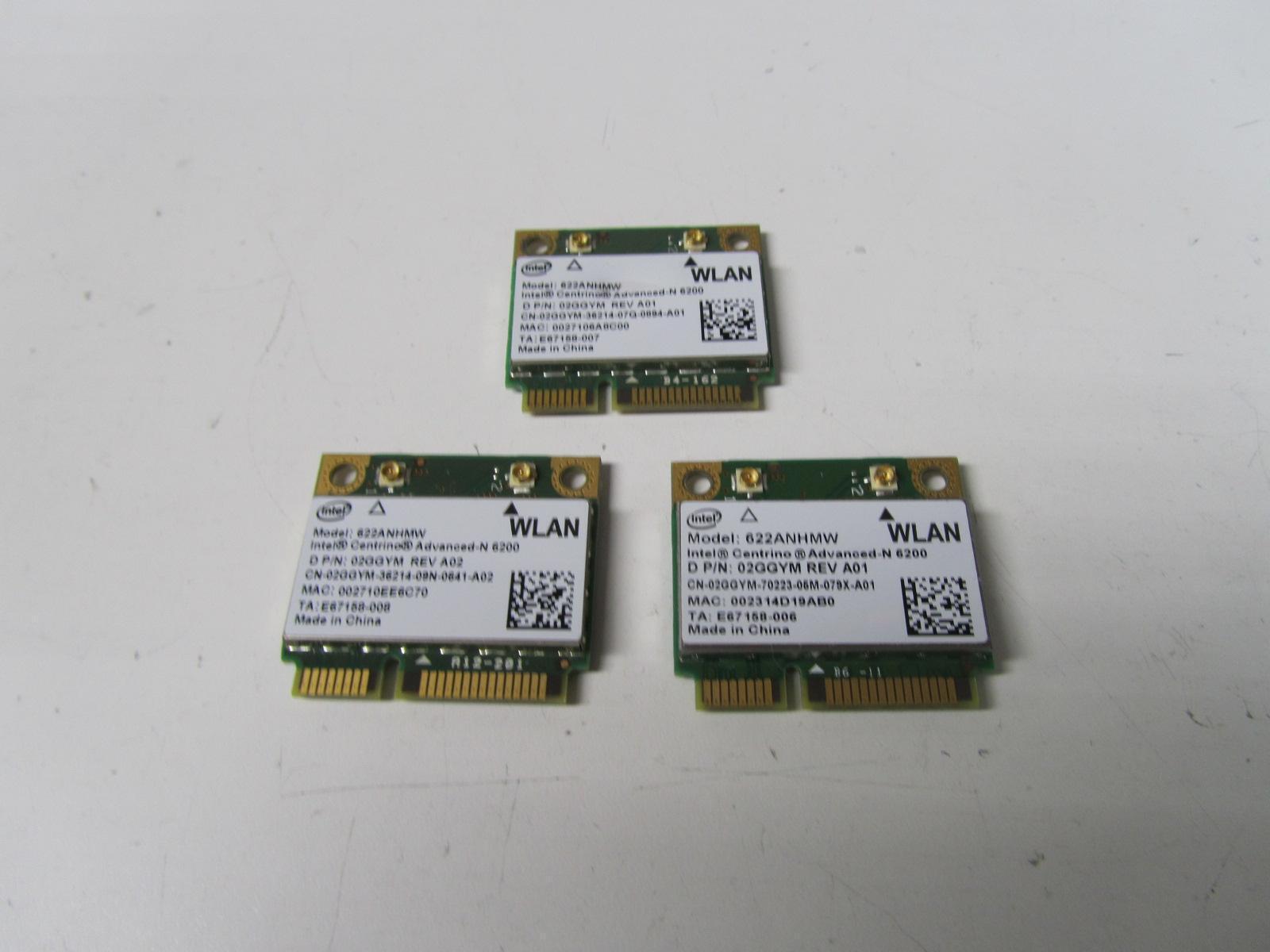 Lot of 3: Genuine Wireless Card 622ANHMW - HP EliteBook 8440P - 02GGYM