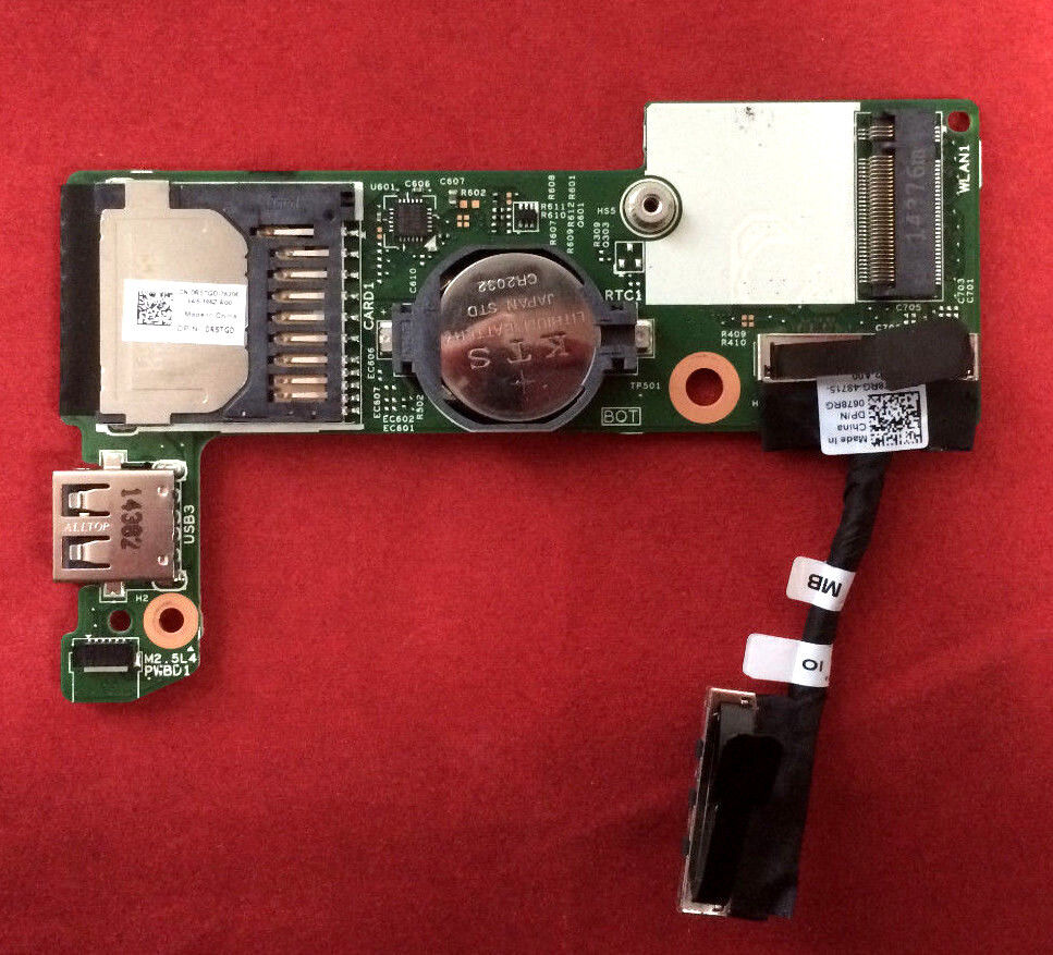 DELL INSPIRON 3147 USB SD CARD READER BOARD & CABLE COMBO 0NMPRG 0R5TGD NMPRG