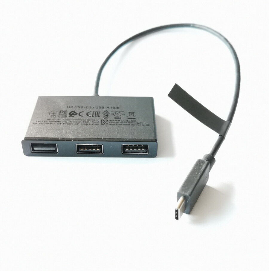 FOR HP USB-C to USB-A Hub x3 USB 3.0 (3.1 Gen 1) Type-C 5000 Mbit/s  Z6A00AA