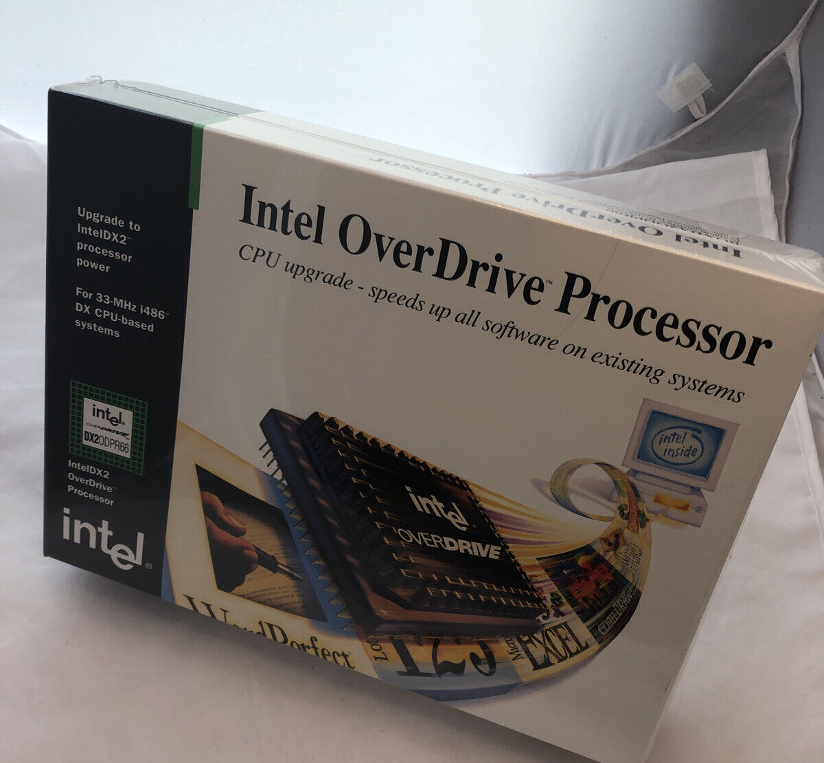 NEW 486 DX66 Retail BOX INTEL PROCESSOR DX2ODPR66 486 DX2 66Mhz OverDrive CPU