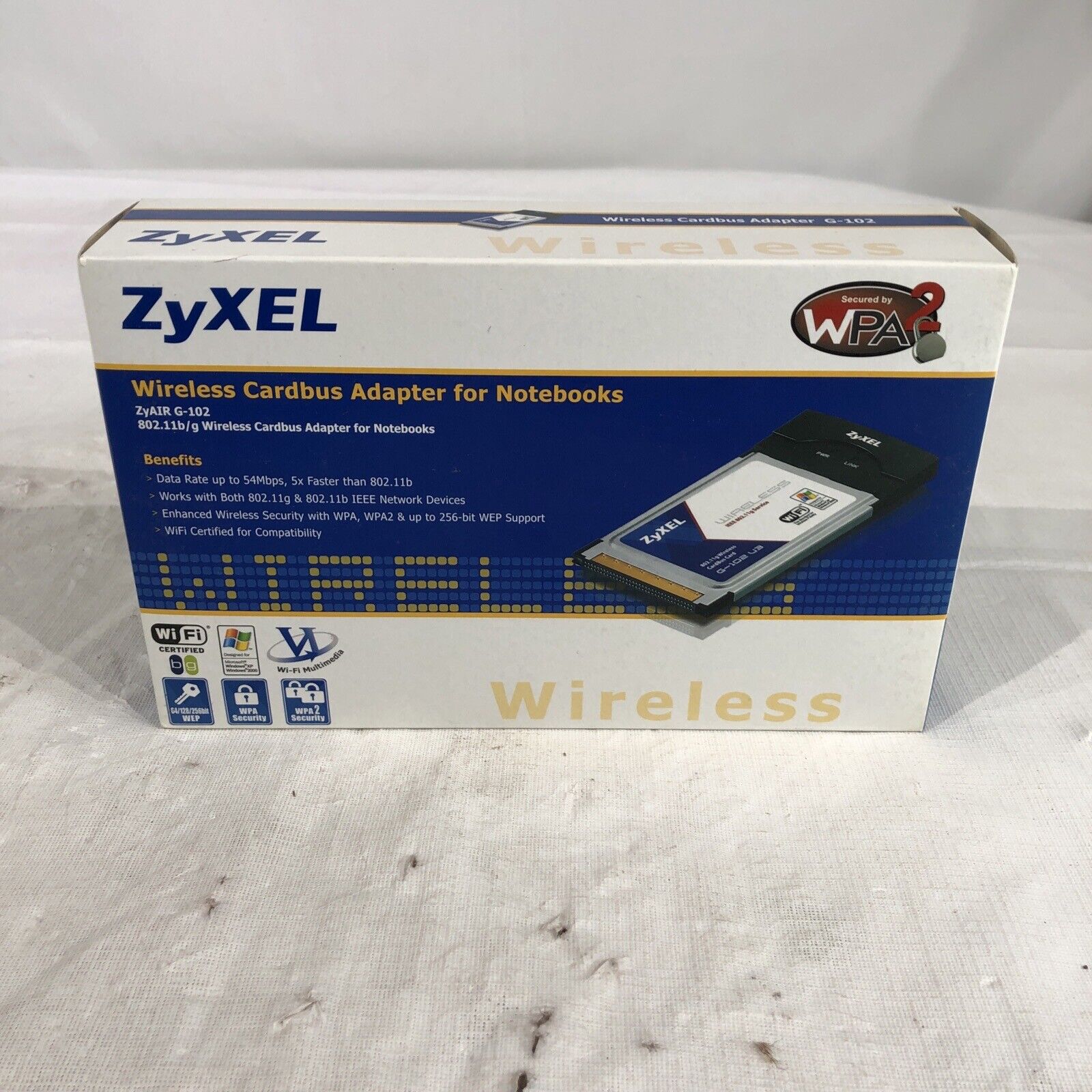 Zyxel ZyAIR G-102 IEEE 802.11g Wireless CardBus Card-NEW