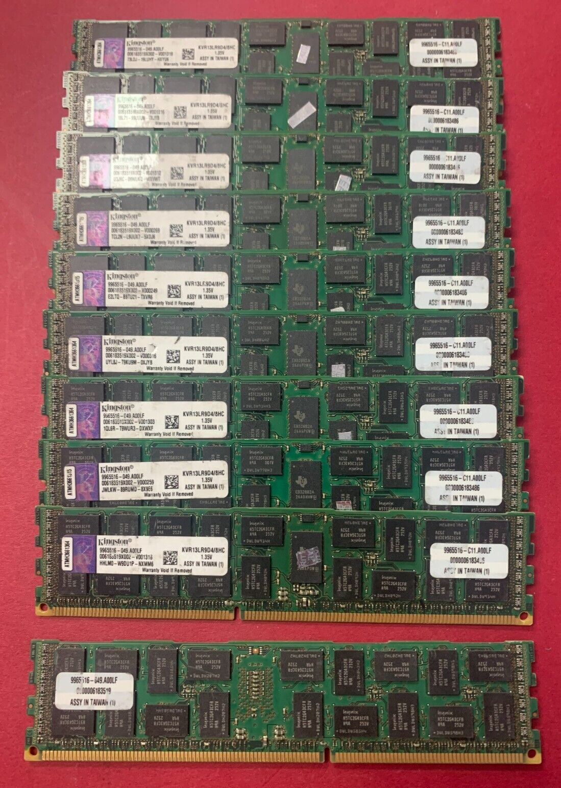 Kingston 80GB (10X8GB) RAM MEMORY  KVR13LR9D4/8HC