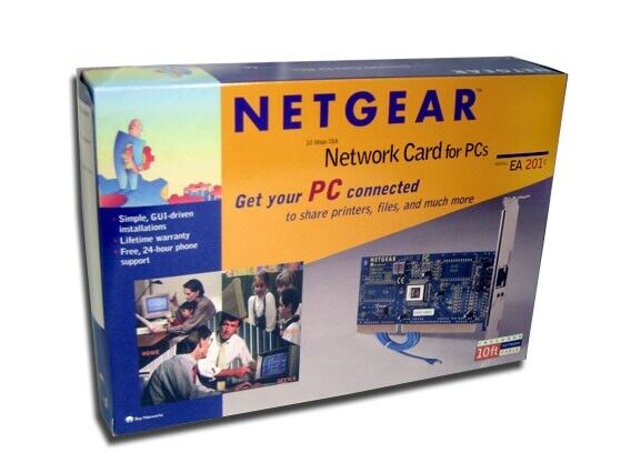 New Sealed NIB NETGEAR EA201c ISA Network Card Legacy Vintage NIC 10Mb NE2000
