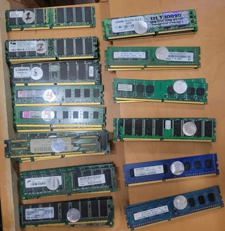 Mixed Lot of Desktop PC RAM - 42 Sticks