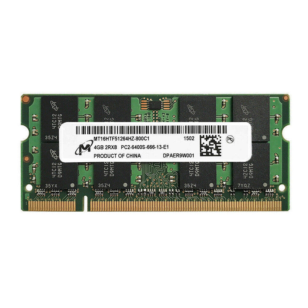 Micron 4GB PC2-6400 DDR2 800Mhz 1.8V Test Memory Laptop Memory RAM Low Density