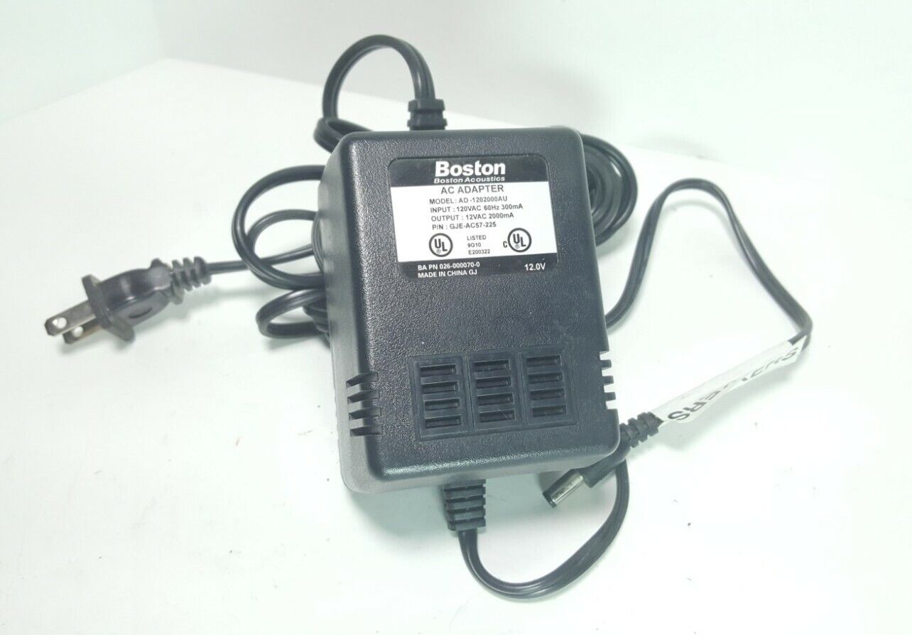 Boston Acoustics AC Adapter Power Supply cord cable AD-1202000AU