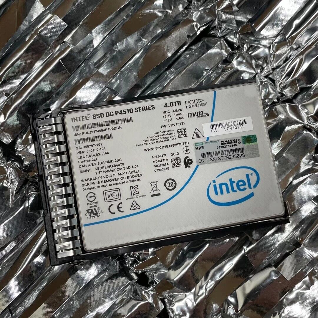4TB Intel SSD P4510 Series DC NVME U.2 2.5\