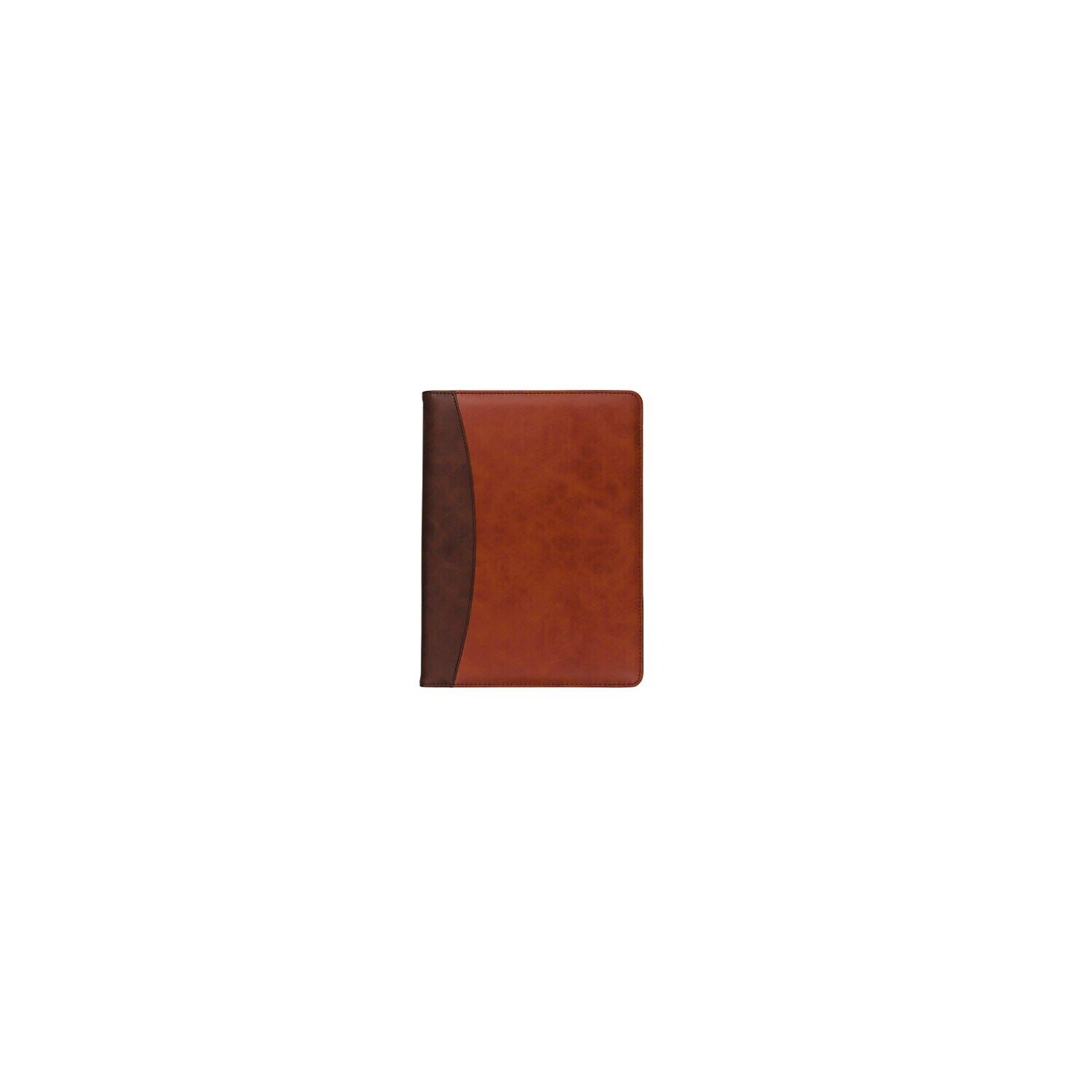Samsill Faux Leather Padfolio/Notepad Tan/Brown (71656)
