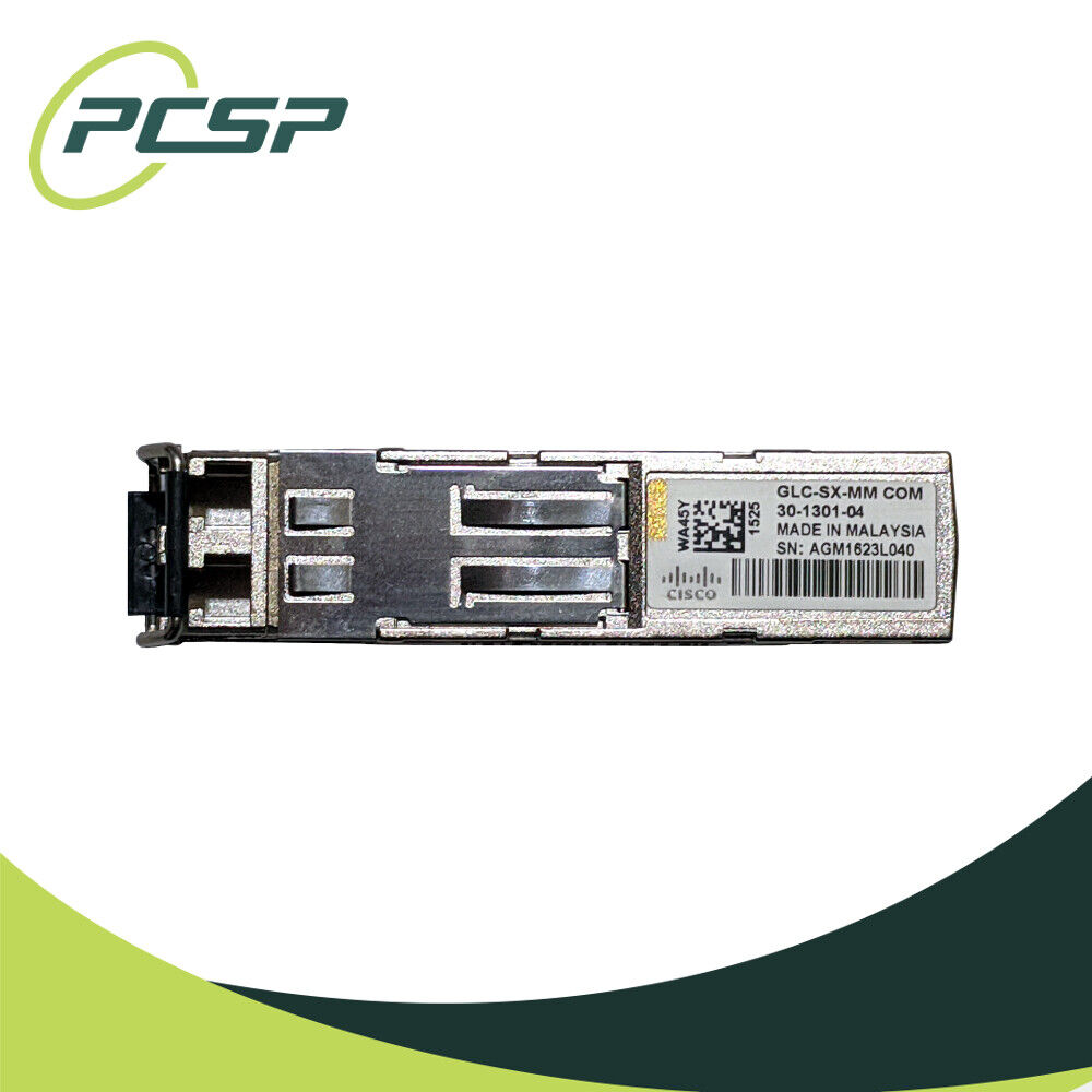 Lot of 5 Cisco GLC-SX-MM 1000BASE-SX SFP 1GB Transceiver 850nm SFBR-5766PZ-CS2