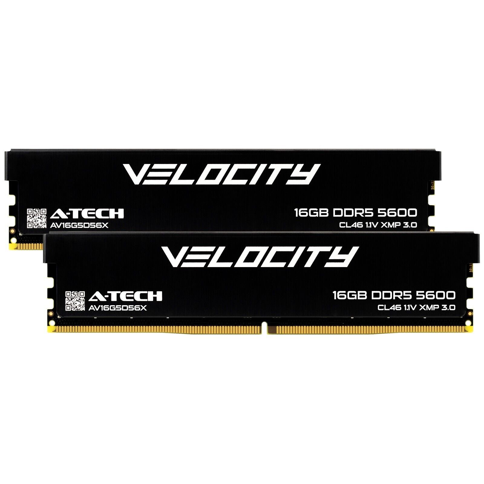 A-Tech Velocity 32GB 2x16GB DDR5 5600 PC5-44800 XMP Desktop PC Gaming Memory RAM