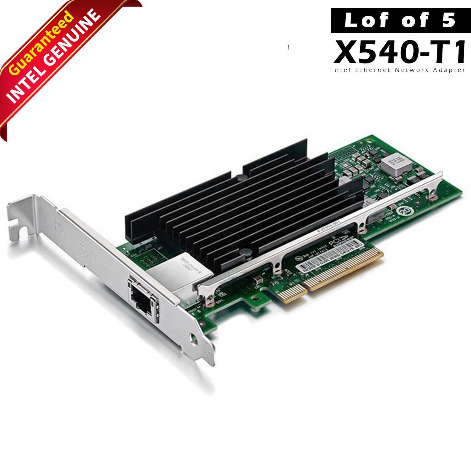 Lot X 5 Intel X540-T1 YOTTAMARK 1-Port 10GbE PCIe Ethernet Network Adapter