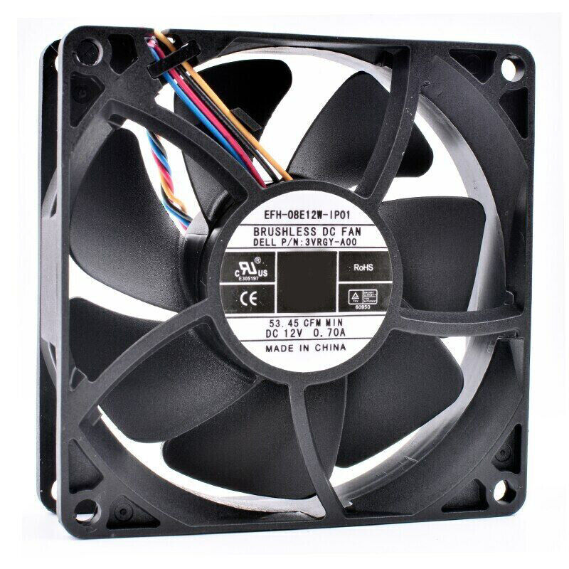 EFH-08E12W-IP01 3VRGY-A00 8cm 8025 80mm DC12V 0.70A server CPU  cooling fan
