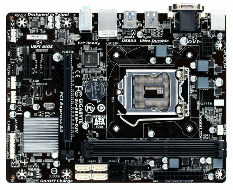 Gigabyte GA-B85M-D2V Motherboard Intel B85 LGA 1150 DDR3 160GB USB3.0 MicroATX