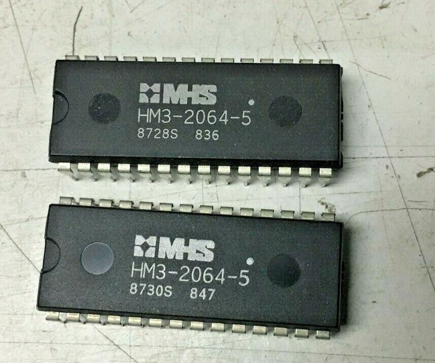 MHS HM3-2064-5 pair static ram lot of 2