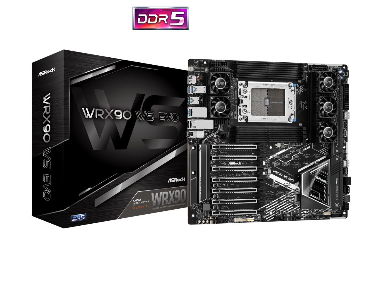 ASRock WRX90 WS EVO SATA 6Gb/s DDR5  AMD Ryzen Threadripper PRO 7 x PCIe 5.0 x16