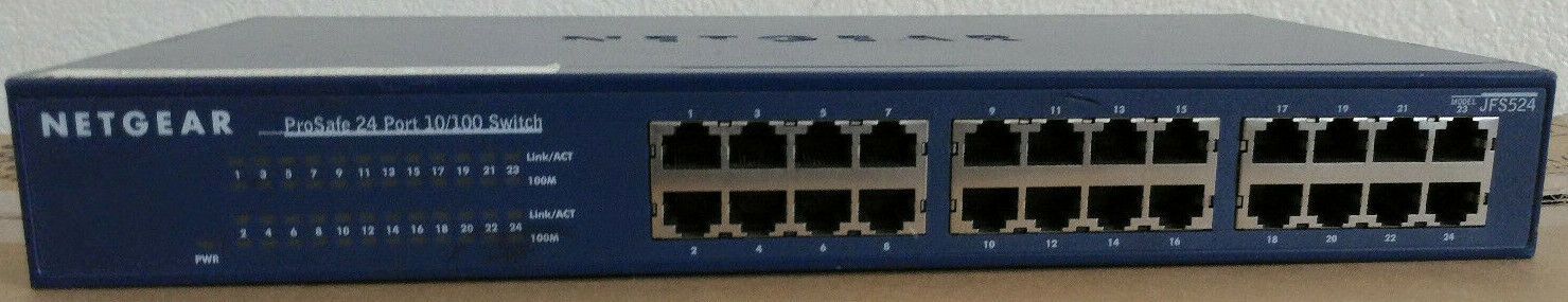 NetGear ProSafe JFS524 Fast Ethernet Switch 10/100 24-port 