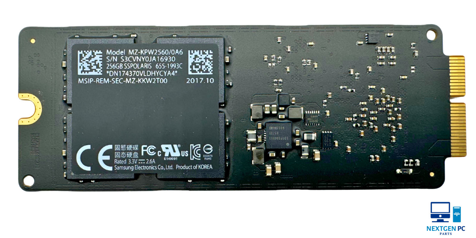 Genuine Apple Samsung MZ-KPW2560/0A6 256GB SSD 655-1993C POLARIS - TESTED