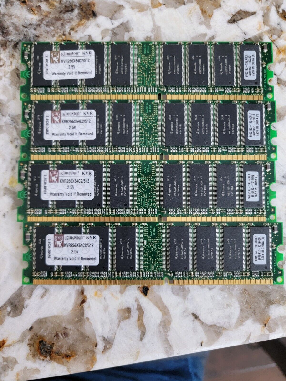 Kingston 512MB 266MHz DDR1 Desktop SDRAM Memory 