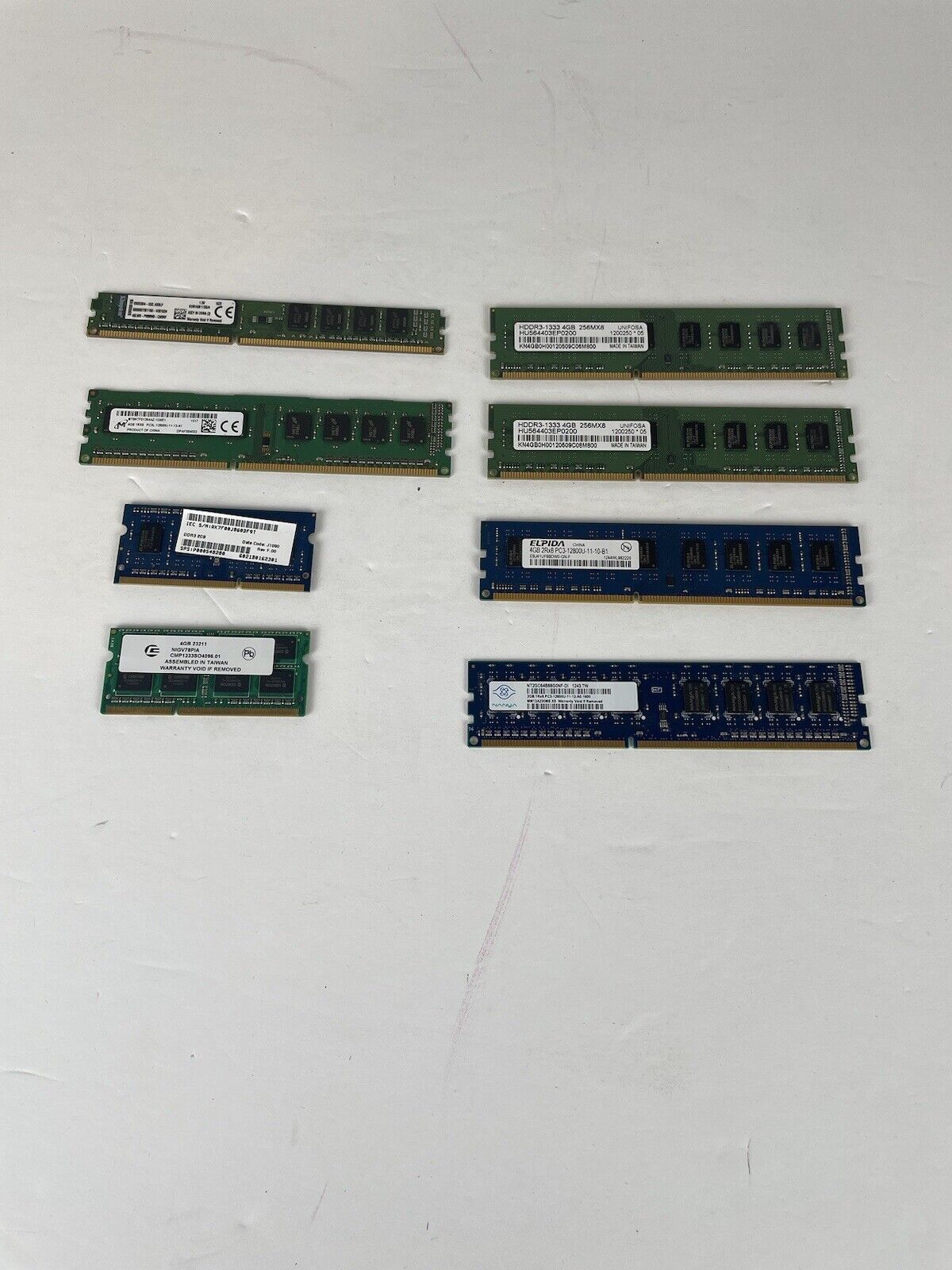Lot of Computer RAM (8 Items)