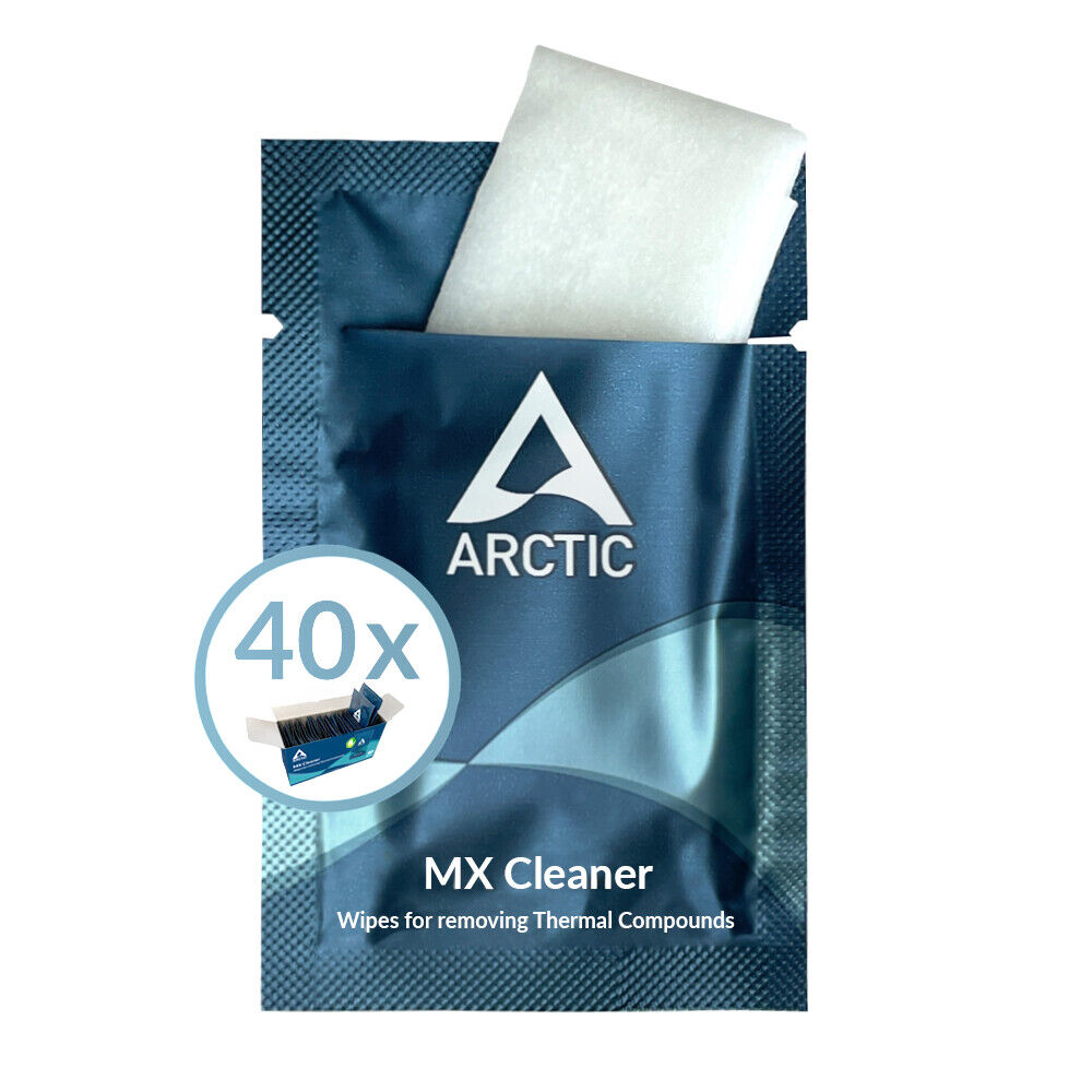ARCTIC MX Cleaner (40 pieces) Cleaning Wipes Remover Thermal Paste GPU CPU PC