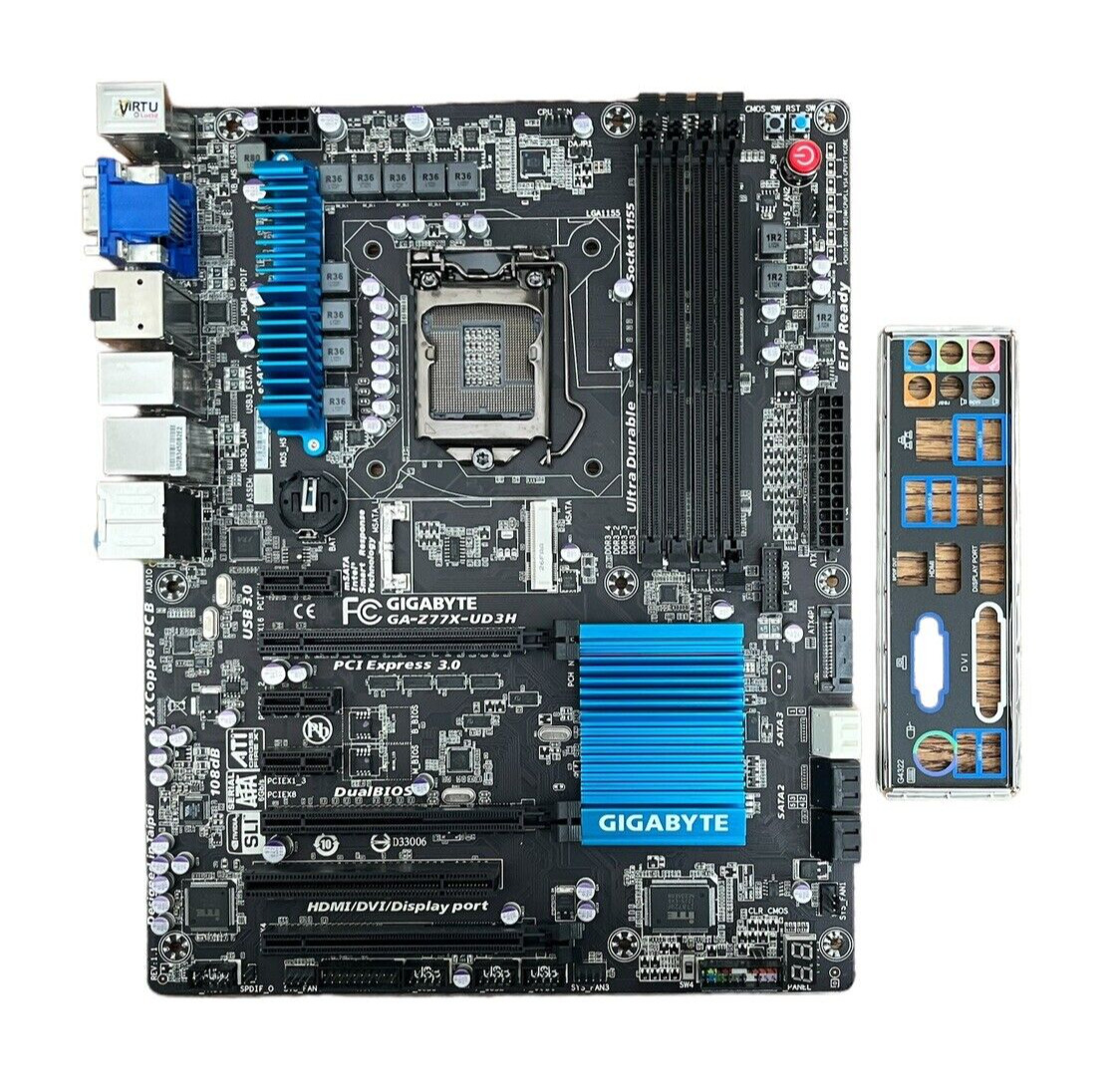 GIGABYTE GA-Z77X-UD3H LGA 1155 Intel Z77 HDMI SATA Motherboard PARTS ONLY