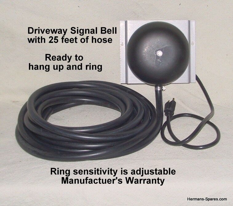 Driveway Service Gas Station Signal Bell w/25\' of Hose-NEW  Warranty