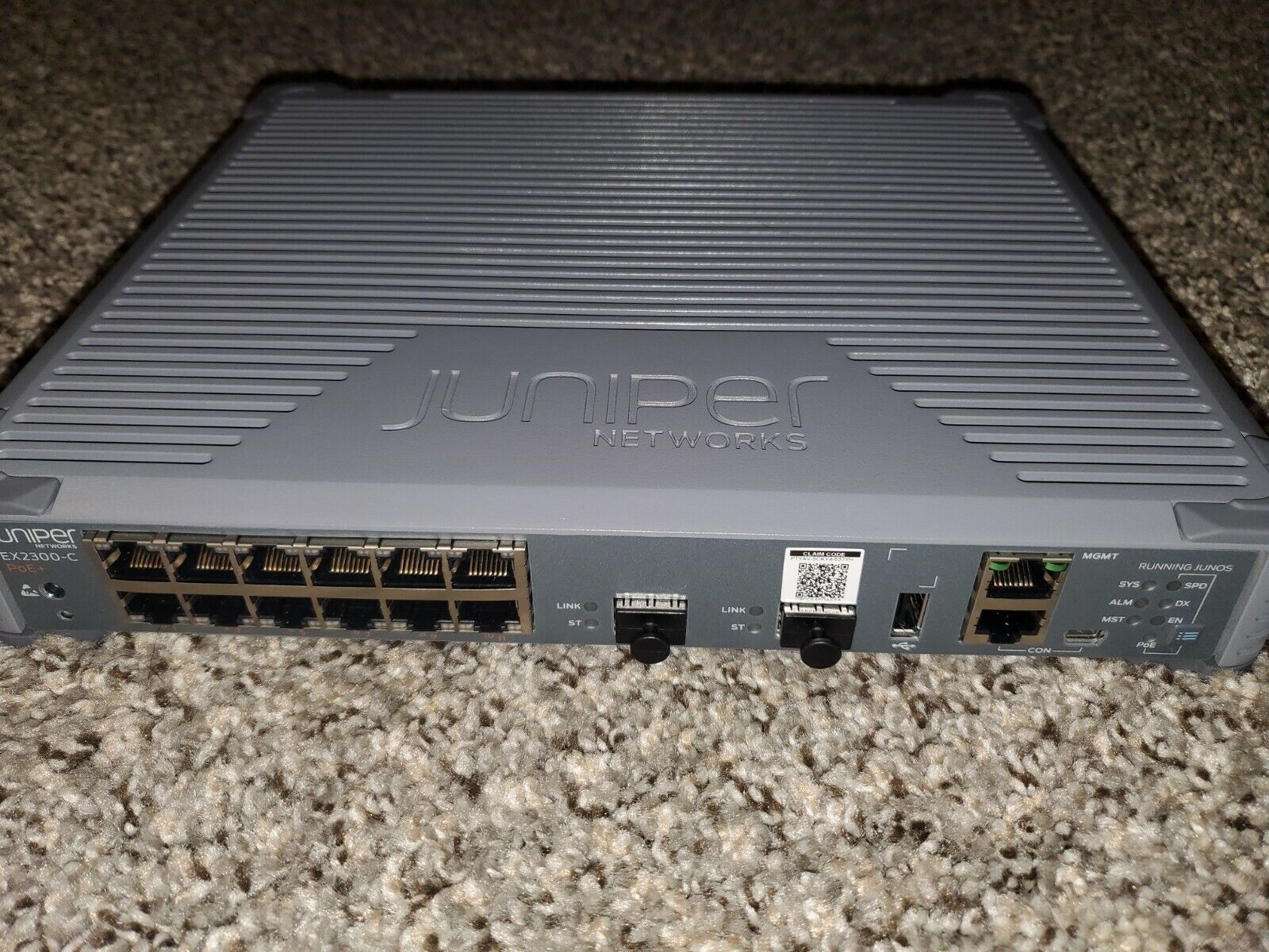 Juniper EX2300-C-12P 12 Port Rack Mountable POE+ Ethernet Switch