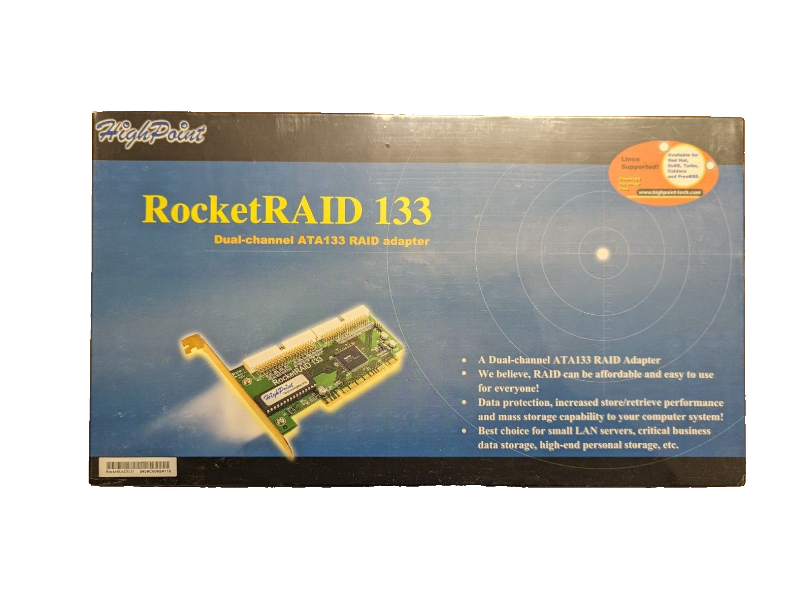 HighPoint RocketRAID 133 Dual-channel ATA133 RAID Adapter NIB